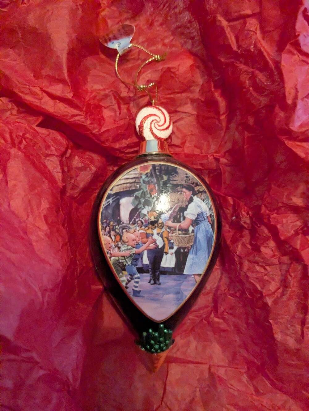 Wizard of Oz Teardrop Liquid filled Glass Holiday Ornament Set - Green - Picture 2 of 6